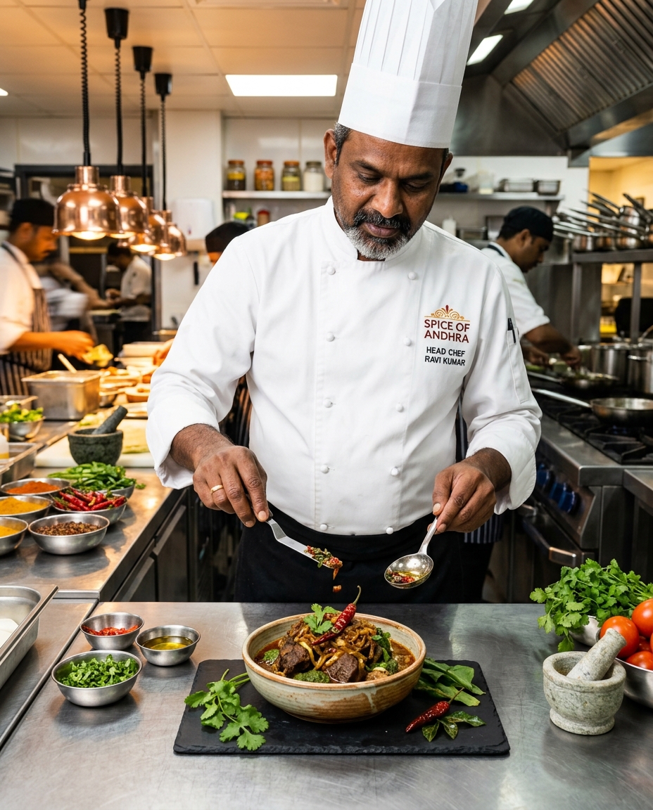 Kitchen at Varsha Grand restaurant in Bachupally